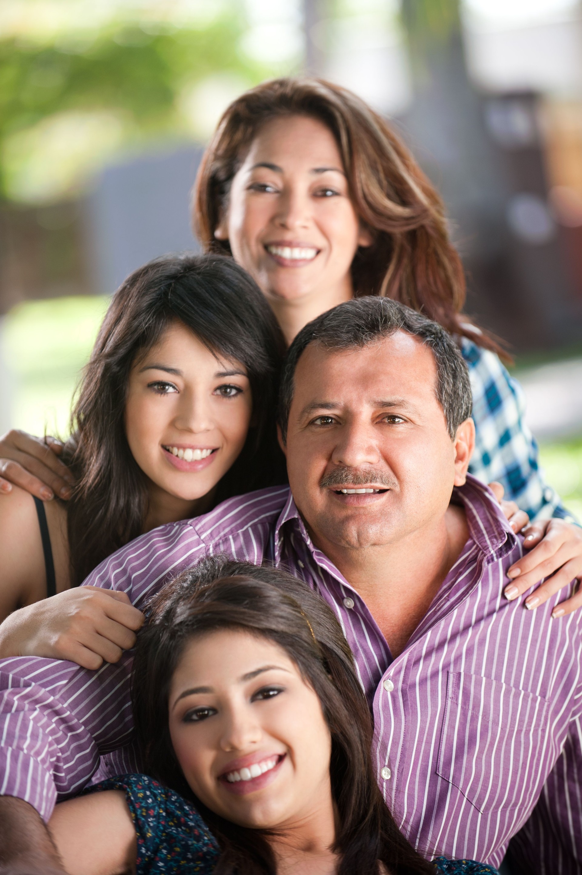 Portrait of a latin family